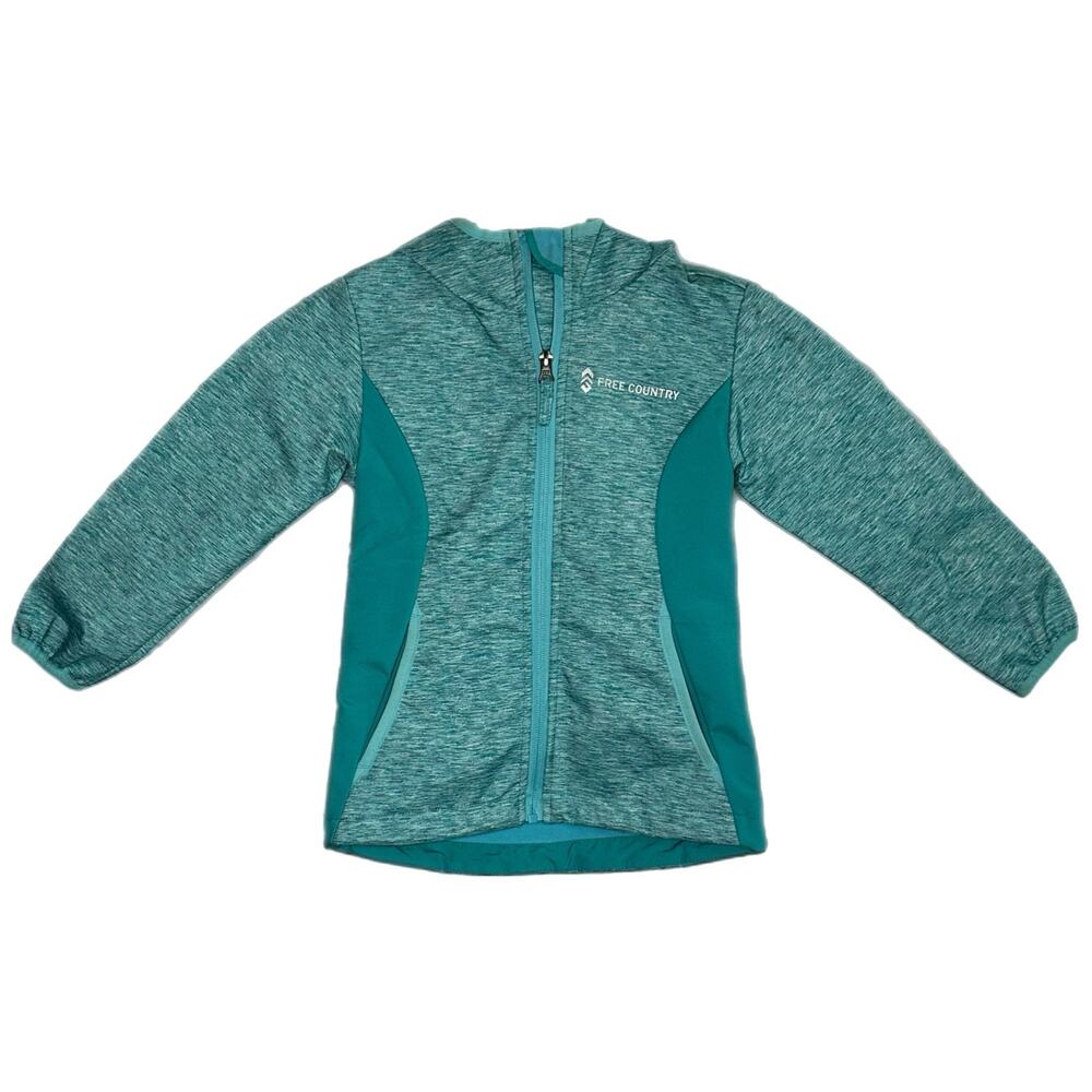 C22 Free Country Youth Girl’s Teal Jacket, Small (4), Pre-owned